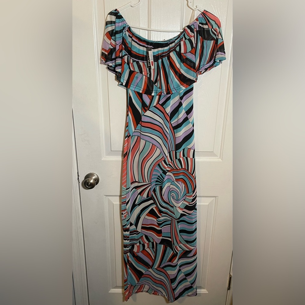 Colorful Abstract Patterned Dress